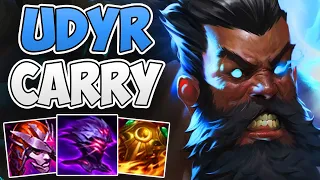 CHALLENGER UDYR ONE-TRICK SOLO CARRY GAMEPLAY | CHALLENGER UDYR JUNGLE GAMEPLAY | Patch 13.16 S13