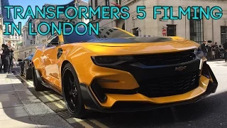 Transformers 5: The Last Knight filming in London, United Kingdom.