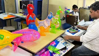 PVC Balloon Toys Manufacturing Process. How Toys Manufacture by Vinyl PVC Sheet.