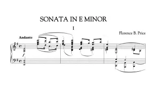 Florence Price - Piano Sonata in E minor [with score]