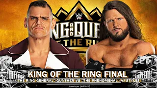 WWE 2K24 | Gunther Vs AJ Styles - King Of The Ring Finals | King & Queen Of The Ring
