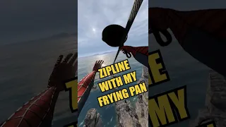 Spider-Man VR ZIPLINE WITH A FRYING PAN 🍳 #vr #virtualreality #gaming #spiderman