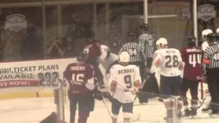 Ryan O'Marra vs David Liffiton - OKC Barons vs Lake Erie Monsters 10/19/2010