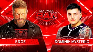 Edge Vs Dominik Mysterio - Full Match WWE Raw