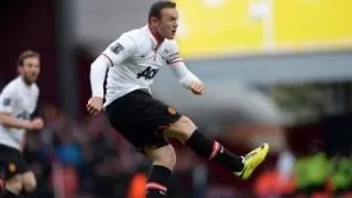 Rooney Scores 57.9 Yard Volley Halfway line Goal Amazing Goal (West Ham 2014) - 22/3/14