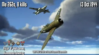 Me 262a: 8 kills, Bomb Melsbroek airfield and engage air targets | Cinematic WW2 Air Combat Sim