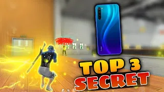 Top 3 secret settings || Redmi note 8 hud+sensi+dpi || android free fire sensi || @SkyGod33