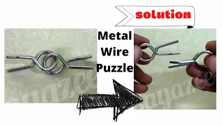 Puzzle R Human shape Metal wire Puzzle Solution | 11 of 16