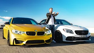 დაუსრულებელი ბრძოლა - BMW M4 vs MB C63s AMG - სტოკი სტოკზე