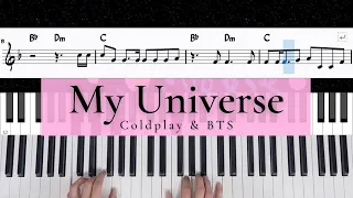 My Universe - Coldplay & BTS | Piano Tutorial (EASY) | WITH Music Sheet | JCMS