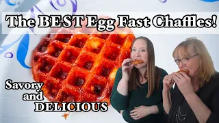 THE BEST Keto Egg Fast Chaffle! | Delicious Savory Chaffle | Cooking Keto with Mom