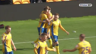 Davis Keillor-Dunn scores the third goal against Stockport