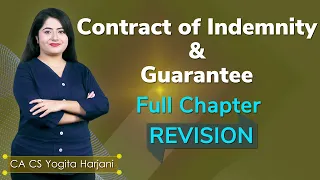 CA Foundation |Contract of Indemnity & Guarantee |Corporate & Other Laws| May/Nov'24|CA CS Yogita