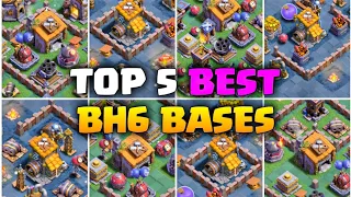 Top 5 Best Builder Hall 6 Bases Link 2023 | NEW Bh6 Trophy Bases Copy Link