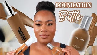 NEW MAKEUP BY MARIO FOUNDATION VS HAUS LABS FOUNDATION: BEST FOUNDATIONS FOR DARK SKIN + WEAR TEST