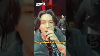 Suga took her phone 🥲 and here is recording 😁#bts #yoongi #suga #agustd #viral #shorts