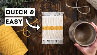 DIY woven mug rug (beginner friendly)