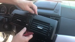 BMW X3- e83 How to remove  original radio