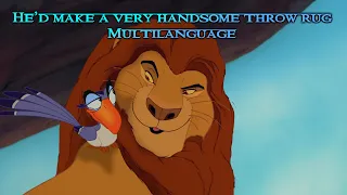 He’d make a very handsome throw rug - Lion King Multilanguage
