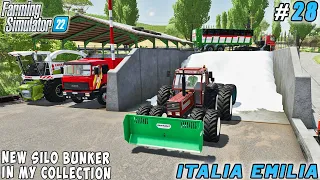 Feeding sheep, filling new silo bunker grass silage | Italian Farm | Farming simulator 22 | ep #28