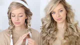 The BEST Heatless Overnight Curls Tutorial 💕 Robe Curls