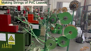 How factory makes an artificial Christmas Tree: 1.1 make PVC leaves