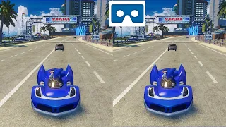 Sonic Racing 3D VR video 1 3D SBS VR box google cardboard