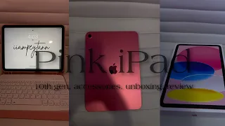 ✨PINK iPad unboxing, accessories, & review✨|| 10th gen || vlogmas 2022|| IIampeytann