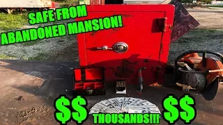 FOUND SAFE FULL OF MONEY HIDDEN IN WALL OF MILLIONAIRE'S MANSION! BREAKING INTO ABANDONED SAFE!!!