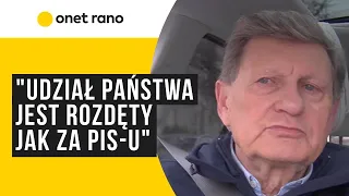 Prof. Balcerowicz ocenia nowe decyzje gospodarcze rządu: Udział państwa jest rozdęty jak za PiS-u
