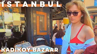 Istanbul Turkey 2022 Kadıköy Bazaar 19 June 2022 Walking Tour | 4K UHD 60FPS | Bars & Restaurants