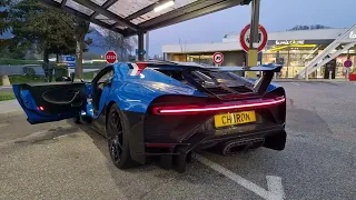 Bugatti Chiron Pur Sport - Engine start up and revving sounds. France. A43.