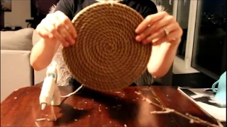 DIY Rope Placemat or Coaster For Rustic Table Setting