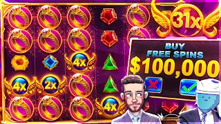 Insane ONE $100,000 BONUS BUY!? Gates Of Olympus (1 click)