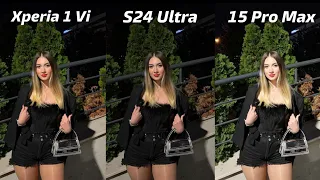 Sony Xperia 1 Vi vs Samsung Galaxy S24 Ultra vs iPhone 15 Pro Max Camera Test Comparison