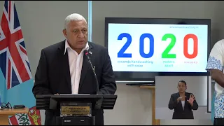 Fijian Prime Minister Hon. Josaia Voreqe Bainimarama delivers his statement on COVID-19