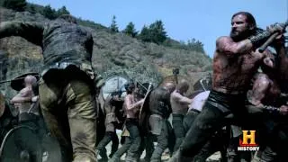 New HISTORY'S VIKINGS Season Two Clip "Rollo vs  Floki"