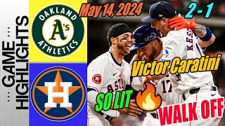 H-Astros vs Oakland Athletics [Highlights] | VICTOR CARATINI 2rd Walk-Off! Win from 10th 💥