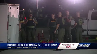 Martin County Sheriff's Office's rapid response team headed to storm-ravaged areas of Lee County