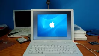 [4K] Mac OS X Panther first boot on iBook G4