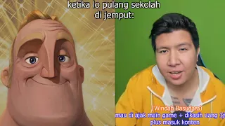 ketika lo pulang sekolah dijemput, Mr Incredible meme (good ending)