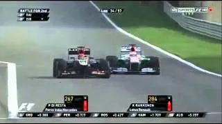 F1 Bahrain Grand Prix 2013 - Raikkonen Overtakes Di Resta