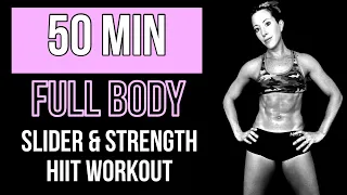 50 MIN/ Full Body/ SLIDER & STRENGTH HIIT Circuit| RVNFIT