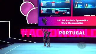 Portugal 2 (POR) - 2022 Acrobatic Worlds, Baku (AZE) - Dynamic Qualification  Women's Group