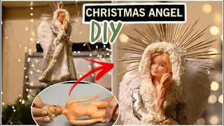 Barbie doll makeover/ DIY Christmas tree angel topper