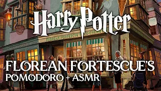 🍦FLOREAN FORTESCUE'S🍦 Harry Potter Pomodoro, Study session ASMR, Hogwarts Pomodoro Timer