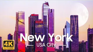 New York 4K Video UHD - Relaxing Piano Music, Beautiful Urban Landscape | Ease Mind, Reduce Stress