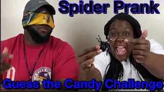 SPIDER PRANK/GUESS THE CANDY CHALLENGE