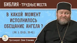 В какой момент исполнилось обещание ангела ? (Лк. 1:13-15)  Протоиерей Олег Стеняев