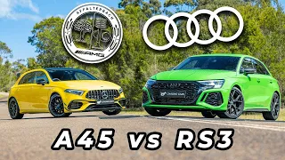 Audi RS3 vs AMG A45: 2023 Hyper Hatch Comparison Review (With 0-100km/h)